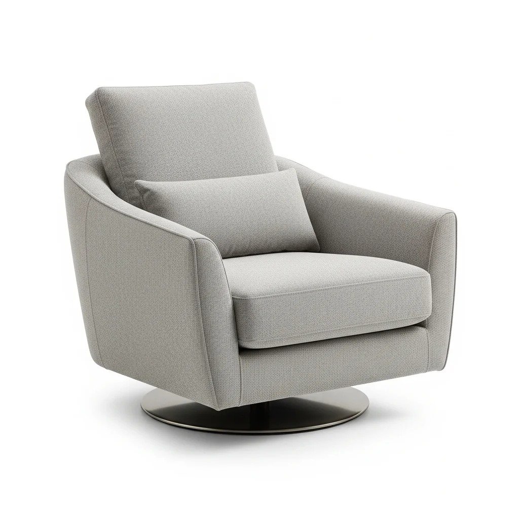 Modern Swivel Lounge Chair – 360° Rotating Accent Armchair