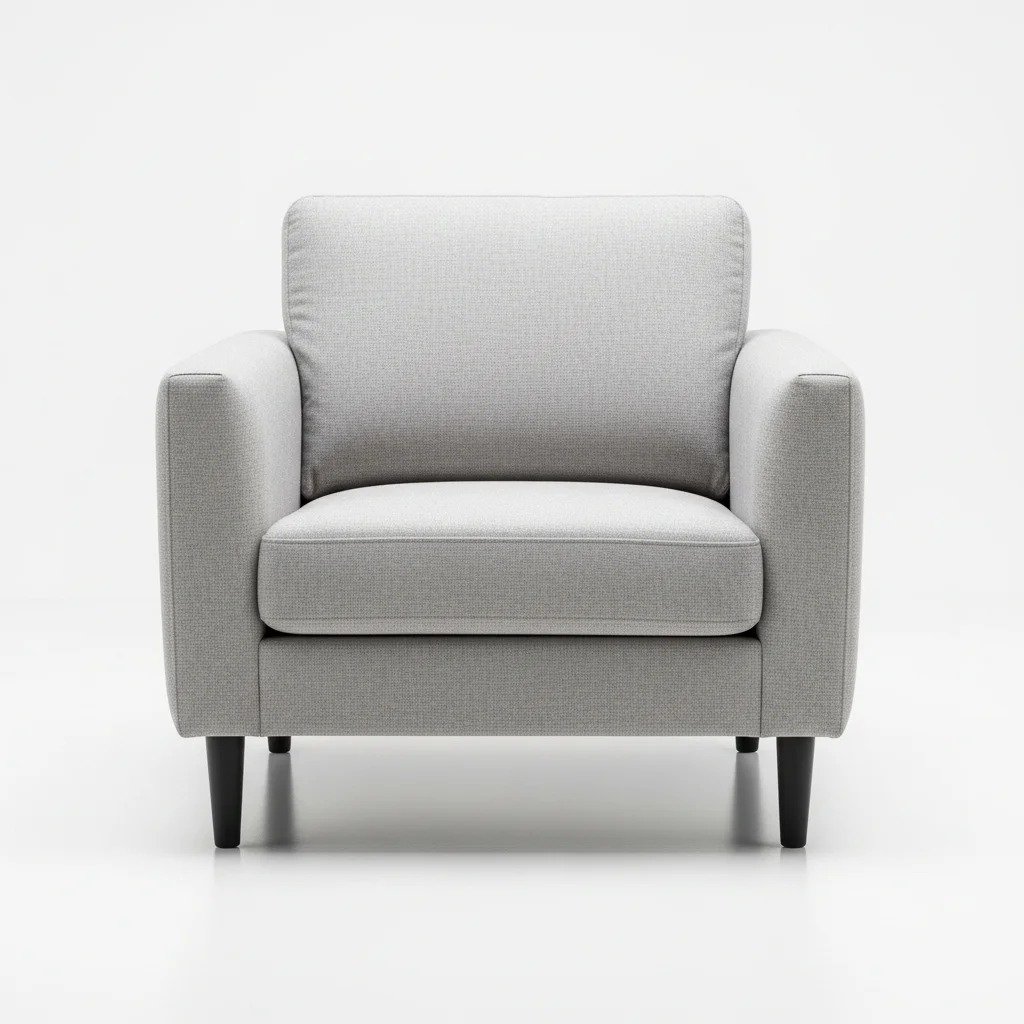 Modern Fabric Lounge Chair – Cozy Upholstered Accent Armchair